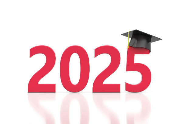 istock New Year 2025 Creative Design Concept with graduation hat 2162359318