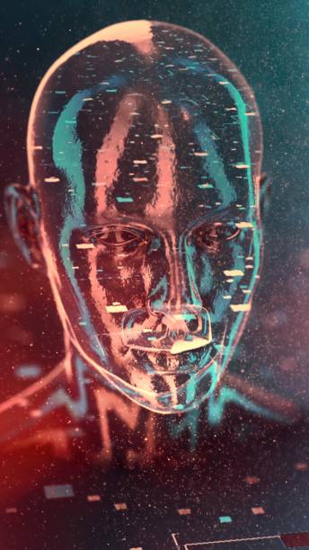 istock Abstract portrait of a humanoid. 2162359674