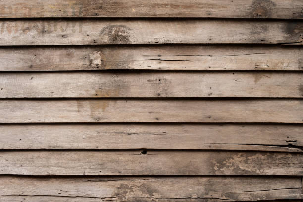 Old wooden background with horizontal slats.