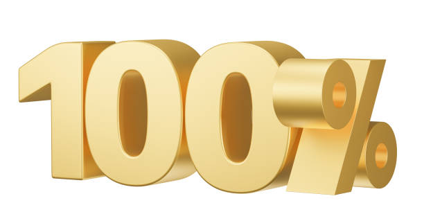 istock 3d rendering. 100% discount on sale, percent icon isolated on white background. clipping path 2162361185
