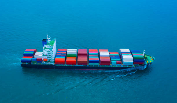 istock Business trip with ship the partner connection Container Cargo freight ship for Import Export 2162364289