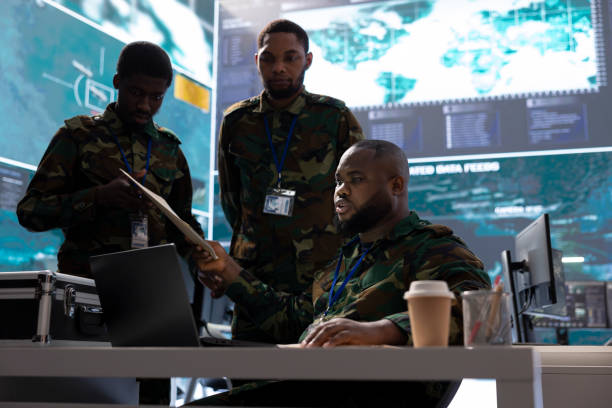 istock Army personnel collecting real time information and processing details 2162364291