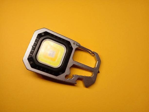 istock A chance tool and a lantern on a yellow background. A set of various tools. 2162365421