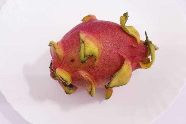 Oraganic Healthy Dragon fruit Isolated on White Background