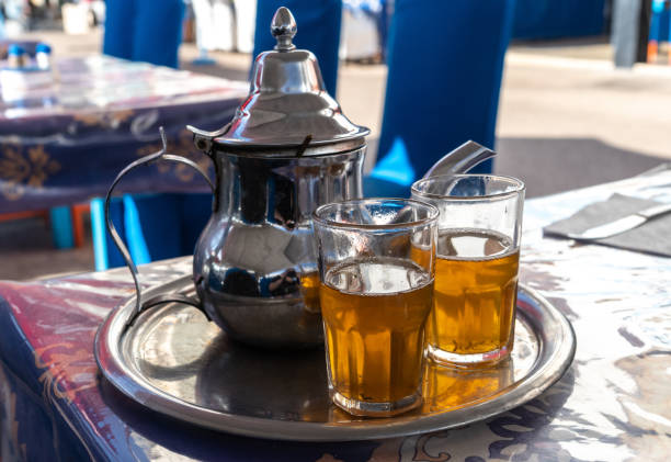 istock Moroccan Mint Tea in Teapot and Glass, Traditional Morocco Drink 2162366977