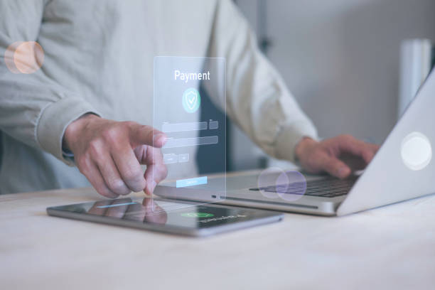 istock Online shopping concept businessman hands holding using mobile smart phone for payment, banking, online shopping. Technology online banking applications via internet network. financial transaction. 2162370297
