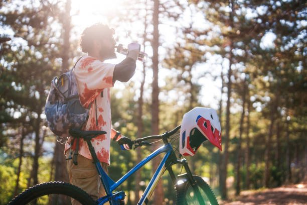 Mountain Bike Rider in Forrest