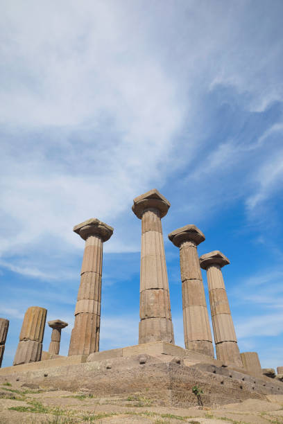 Ruins of ancient temple. Lindos. Rhodes island. Greece