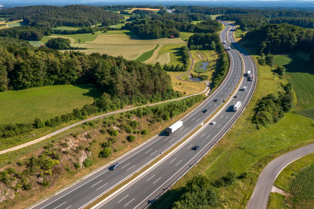 istock Rural highway, aerial view 2162377711