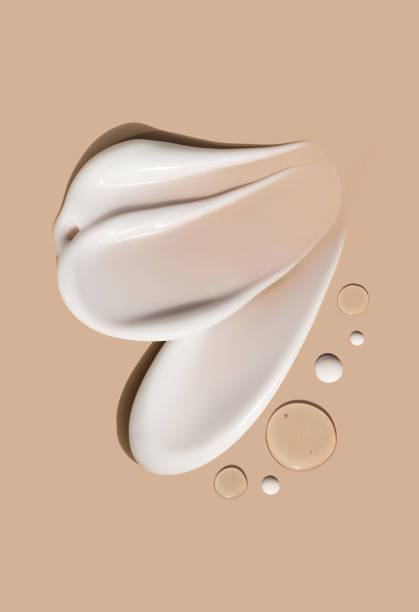 istock creamy texture of cosmetic samples on a pastel beige background 2162378129