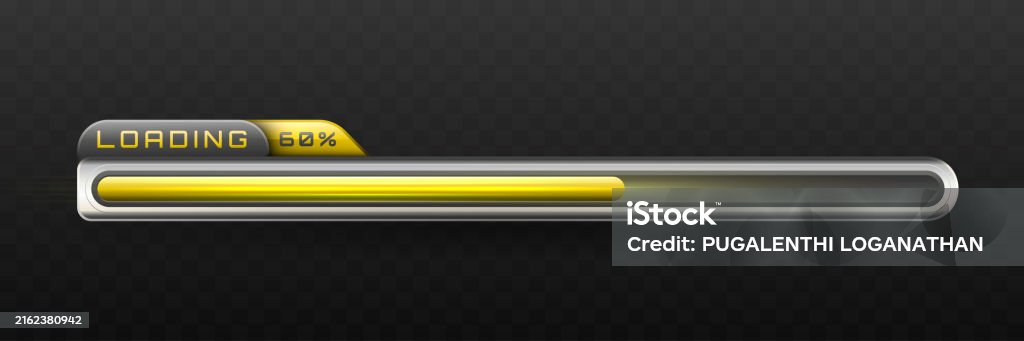 Silver And Yellow Loading Progress Bar For Web And App Development Ui ...