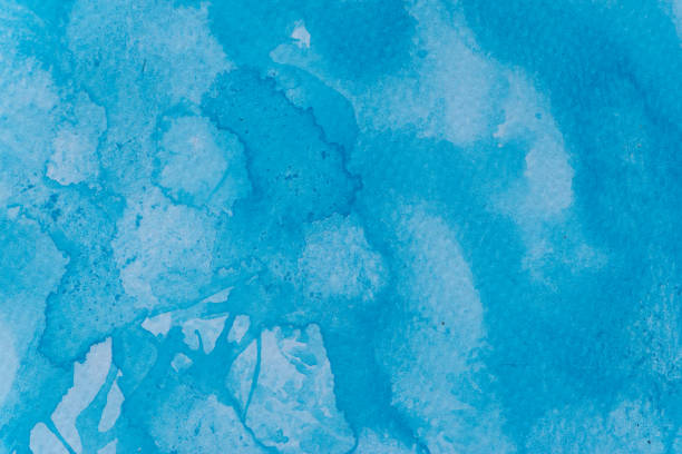 istock Blue watercolor paint background 2162381350