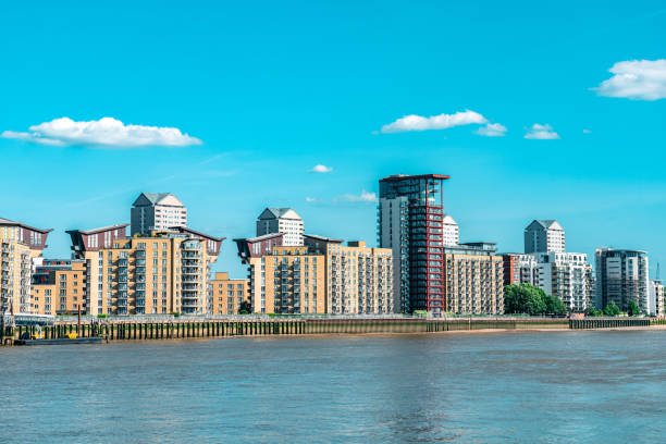 istock Luxury apartments on the Thames, London, UK 2162381703