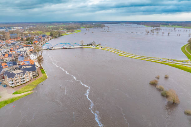 istock Vecht river high water level flooding at Dalfsen 2162385837