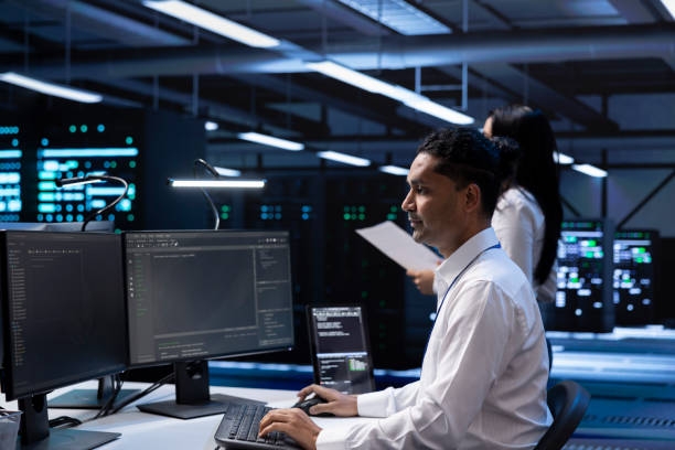 istock IT professional doing maintenance on storage devices in servers farm 2162385937