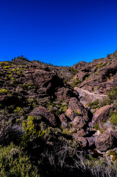 istock A rocky hillside with a blue sky in the background 2162386000