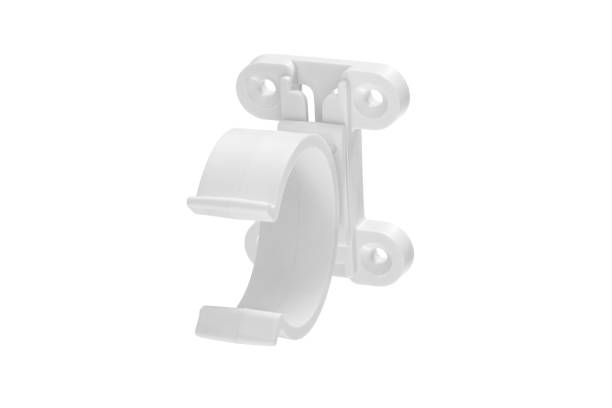 Plumbing Pipe Clamps Over White Background