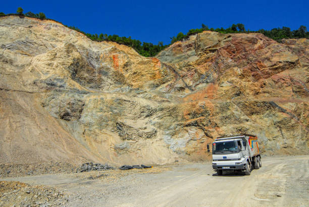 Rize, Türkiye - July 10, 2007: Excavation truck in the quarry