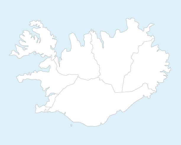 istock Vector blank map of Iceland with regions and administrative divisions. Editable and clearly labeled layers. 2162392462