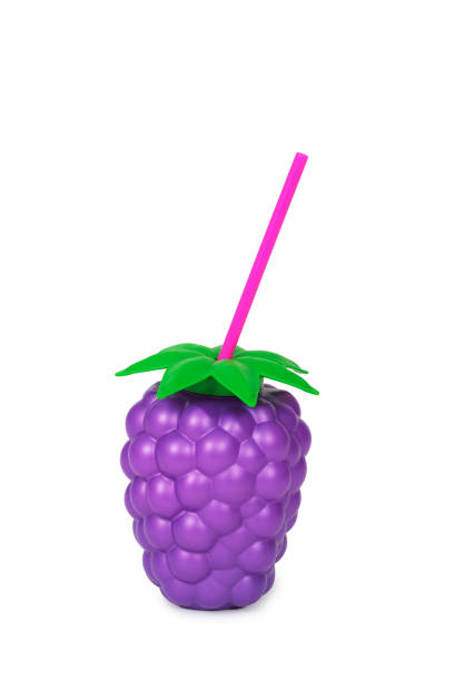 a bottle in the shape of a blackberry on a white background
