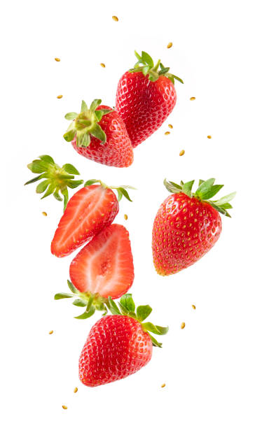 istock Fresh Strawberries in Air 2162394350