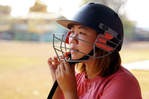 istock Cricket player wearing black cricket helmet before going to the field for training. soft and selective focus. 2162397915