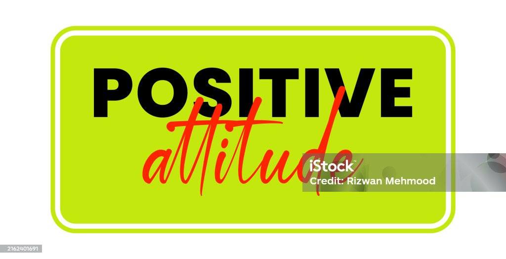 Typescript Poster Positive Attitude Sign Typescript Poster Banner Vector Template ...