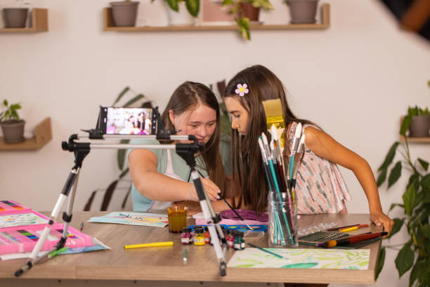 istock Watercolor Vlog with Sisters 2162410510