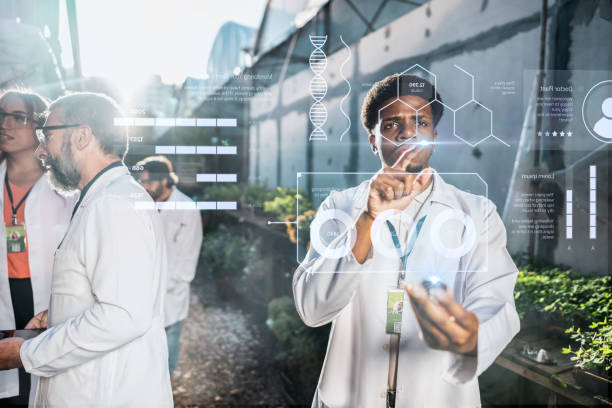 istock Young botanical man analyzing data in the greenhouse 2162411068
