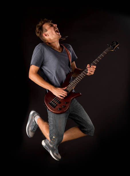 istock Bass guitarist. 2162412445