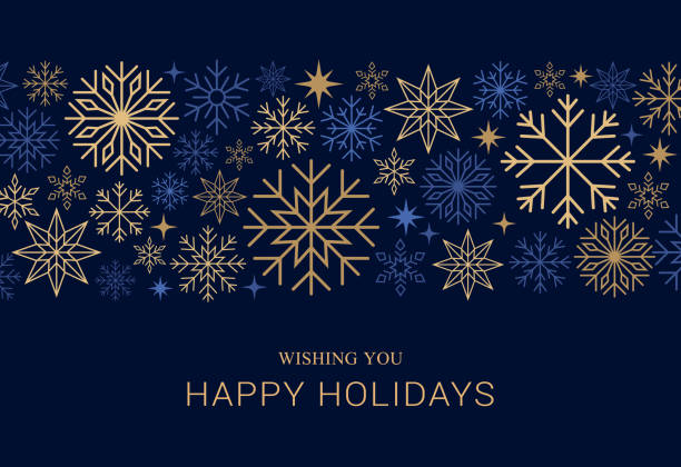 holiday christmas card - urlaub stock-grafiken, -clipart, -cartoons und -symbole