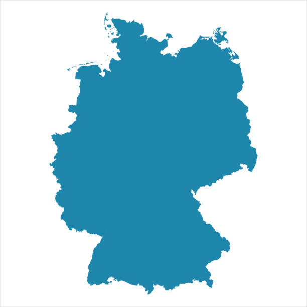 Abstract - High Detailed blue Map of Germany isolated on white background. for your web site design map logo, app, ui, Travel. Abstract - High Detailed blue Map of Germany isolated on white background. for your web site design map logo, app, ui, Travel. Vector illustration eps10. germany stock illustrations