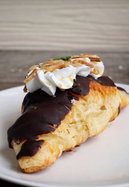 istock Breakfast of croissant chocolate bakery 2162417306