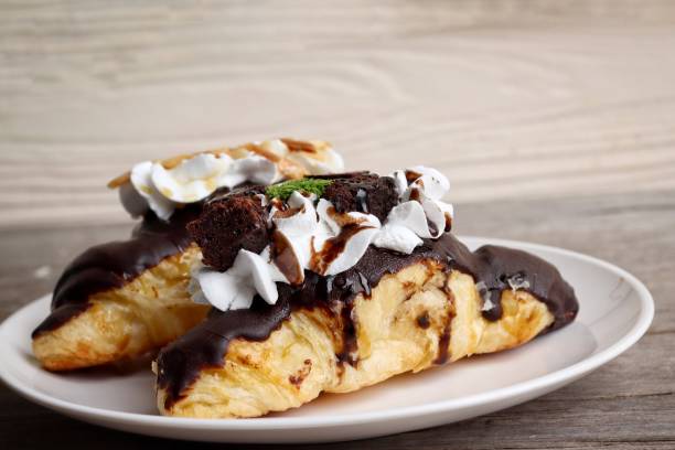 istock Breakfast of croissant chocolate bakery 2162417472