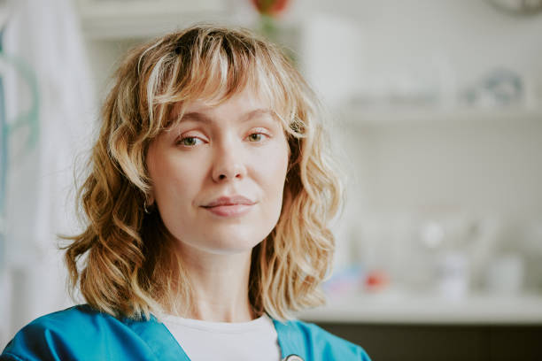 istock Blonde Nurse Portrait 2162418392