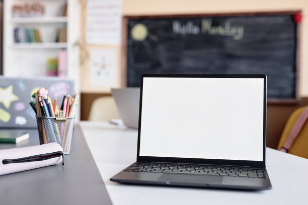 istock Image of Blank Computer Monitor in Study Room 2162419319