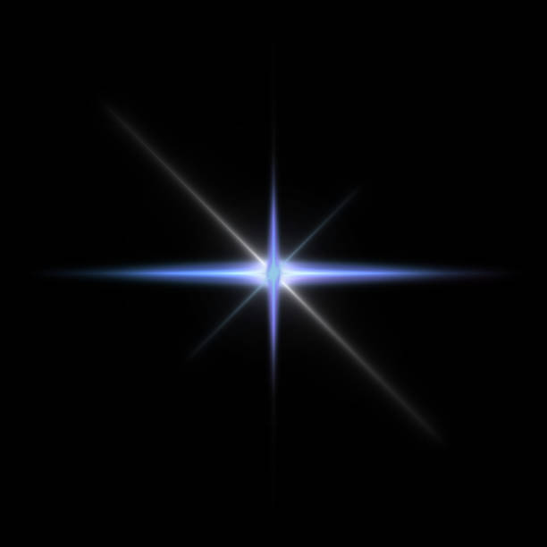 istock Abstract flash star light effect lens flare on black background. 2162419495