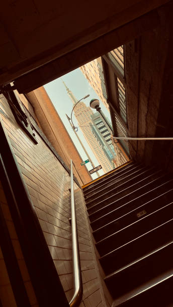 istock Empire State Building framed in stairwell 2162422956