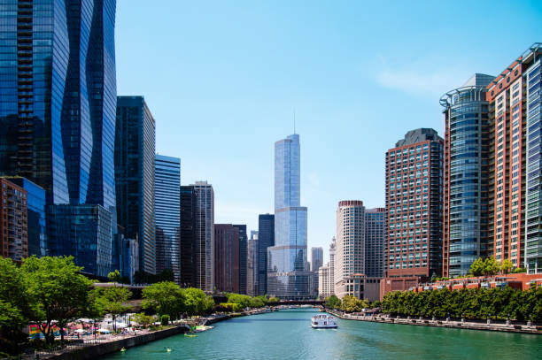 istock Looking down Chicago River to Trump Tower 2162423562