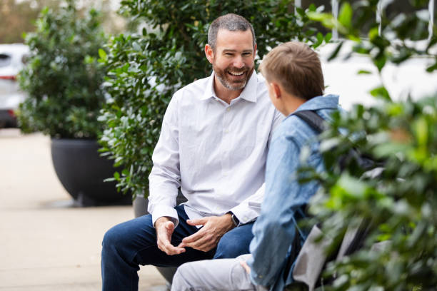 istock Father and son enjoy spending time together chatting 2162427295