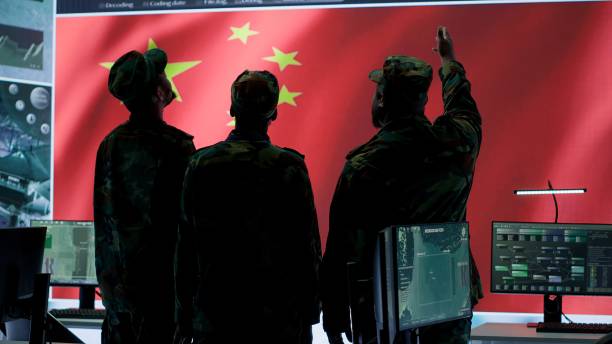 istock Cybersecurity specialist in Chinese military command post analyzes data to inflict fear 2162427832