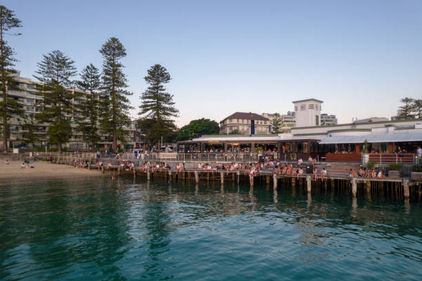 Sunset at Manly Pier with Crowd