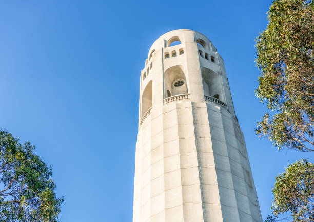 Completed in 1933, Coit Tower is a slender 210-foot iconic concrete column of the Telegraph Hill neighborhood of San Francisco, California.