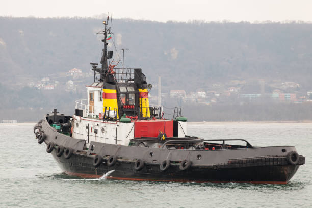 Tug boat in the port