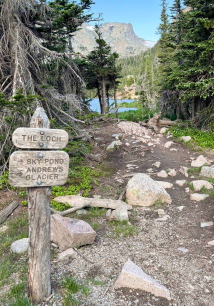 istock Loch Vale trail sign at aRocky Mountain Park 2162435333