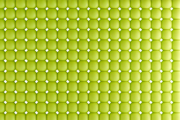 Green square cells, geometric pattern, 3D abstract background, contemporary science, tech or business