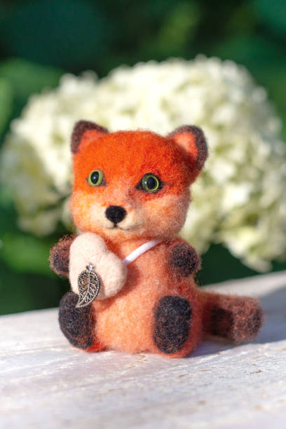 istock Cute fox with handbag, woolen toy 2162440644