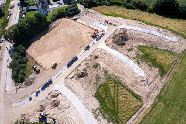 istock the roads and paths have already been laid out in a newly developing residential area 2162442749