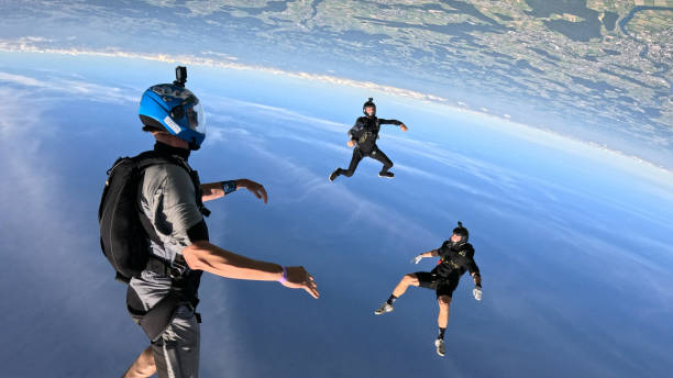 istock Freefall jumpers face each other mid-air 2162443693