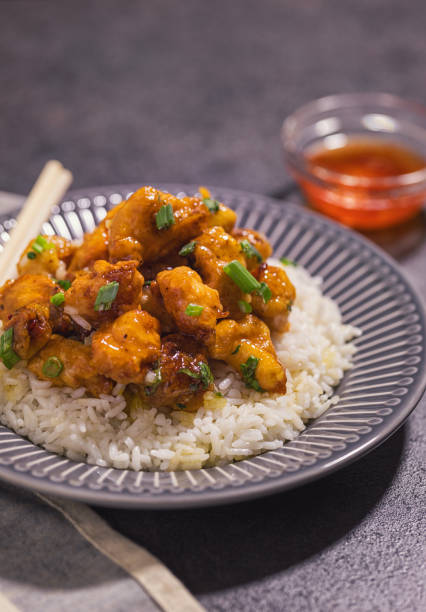 istock Orange Chicken with Steamed Rice 2162445623